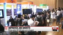 Korea adds 387,000 jobs y/y in August