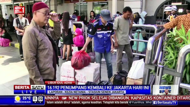 Arus Balik, 16.192 Penumpang Tiba di Stasiun Pasar Senen