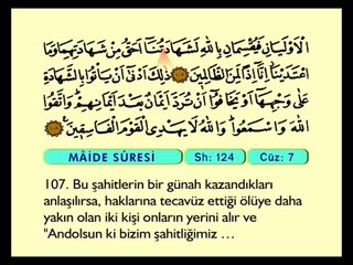 07. Mâide 83-120 - Arapça Okunuşlu - Mealli Kur'an-ı Kerim Hatim Seti