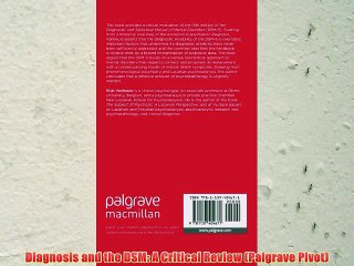 [PDF] Diagnosis and the DSM: A Critical Review (Palgrave Pivot) Full Online