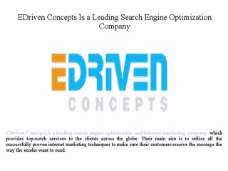 EDriven Concepts: Top SEO & Digital Marketing Agency 🌐