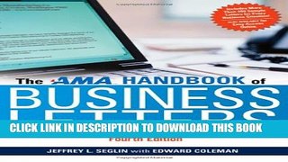 [PDF] The AMA Handbook of Business Letters: 4th Edition Full Online