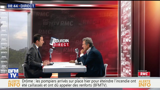 Benoît Hamon face à Jean-Jacques Bourdin en direct