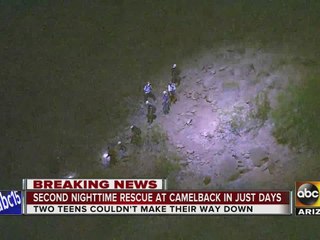 Firefighters rescue two teens stuck on Camelback Mountain