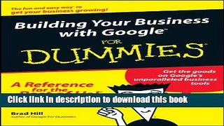 PDF Building Your Business with Google For Dummies  PDF Free