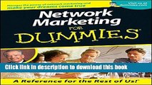 Read Network Marketing For Dummies  Ebook Free