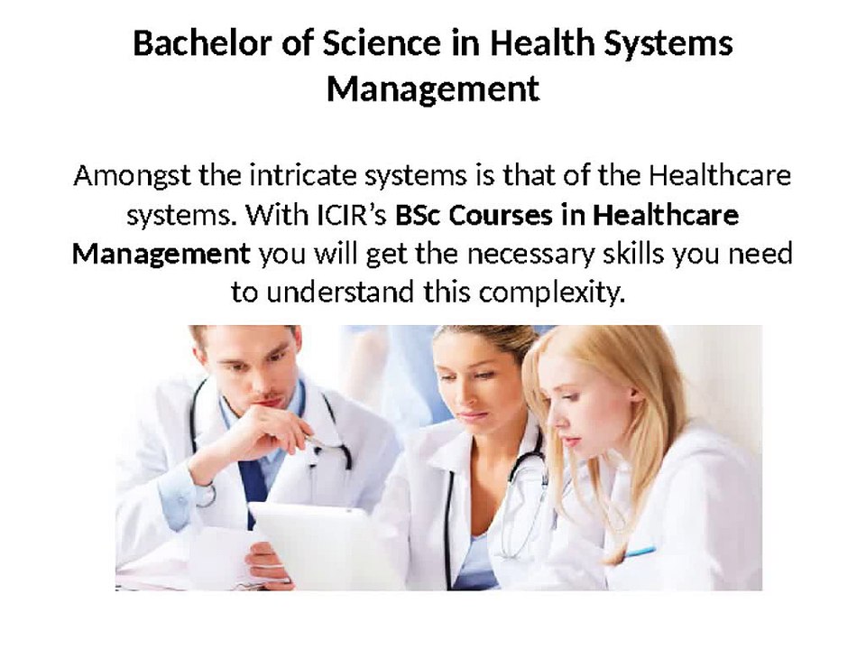 Bachelor of Science in Health Systems Management
