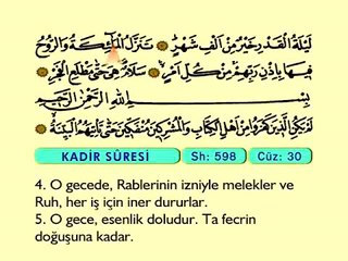 105. Kadr - Arapça Okunuşlu - Mealli Kur'an-ı Kerim Hatim Seti
