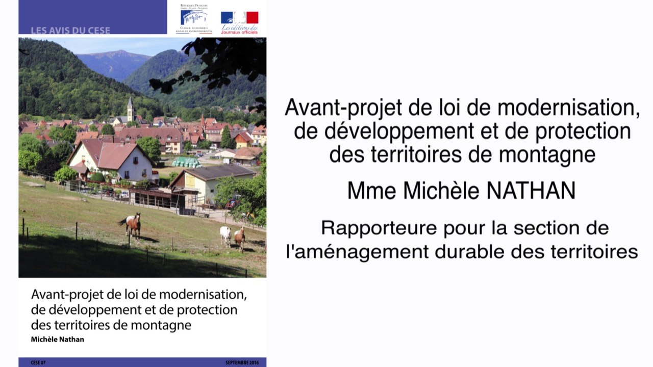 Loi de modernisation, de développement et de protection des territoires de montagne - cese