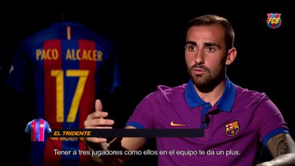 Alcácer: “Tener al lado jugadores como Leo, Suárez y Neymar es lo máximo”