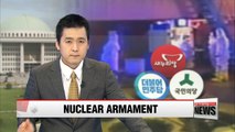 Rival party lawmakers split over S. Korea going nuclear