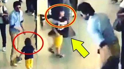 VIDEO Shah Rukh Khan - Abram CAUGHT PLAYING At Airport