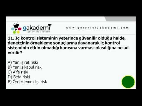 SMMM Staja Giriş Muhasebe Denetimi Soru Çözümü