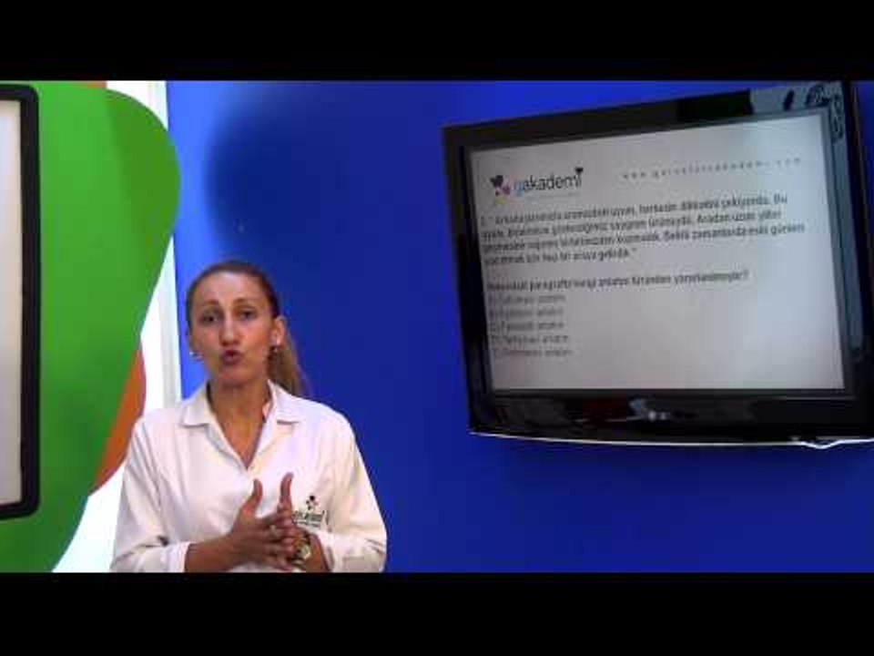 11. Sınıf Dil ve Anlatım Görüntülü Eğitim Seti Soru Çözümleri