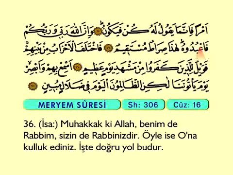 24. Meryem - Türkçe Okunuşlu - Mealli Kur'an-ı Kerim Hatim Seti