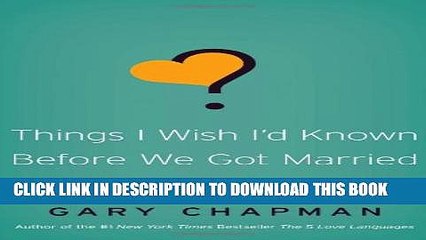 [PDF] Things I Wish I d Known Before We Got Married Full Online