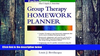 Big Deals  Group Therapy Homework Planner (Book with Diskette)  Best Seller Books Most Wanted