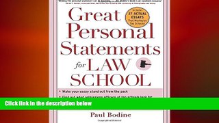 different   Great Personal Statements for Law School