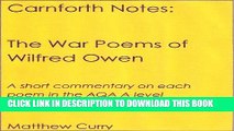 [New] Carnforth Notes: The War Poems of Wilfred Owen Exclusive Online