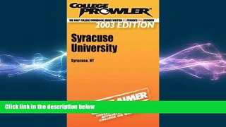 different   College Prowler Syracuse University (Collegeprowler Guidebooks)