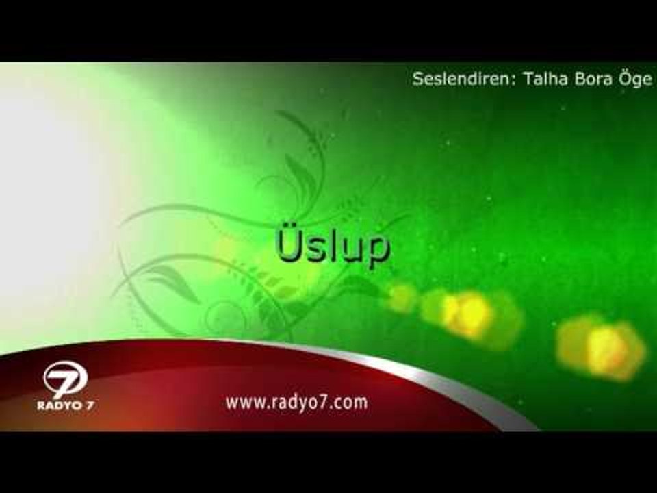 TALHA BORA ÖGE ANLATIYOR " Üslup "