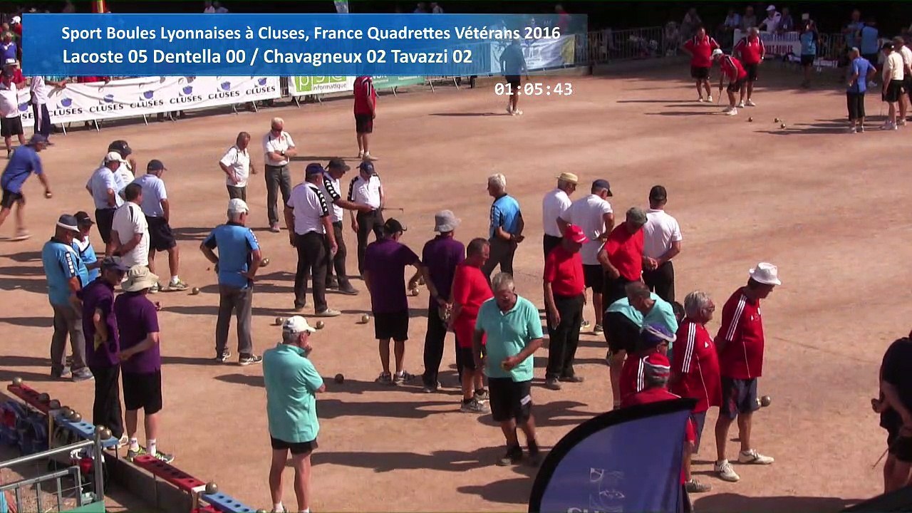 Huitièmes de finale, Sport Boules, France Quadrettes Vétérans, Cluses 2016