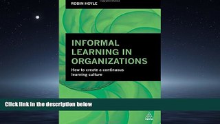 Online eBook Informal Learning in Organizations: How to Create a Continuous Learning Culture
