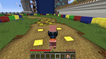 Minecraft Game: MARIO KART RACE - FUN TIME PARK