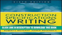 [PDF] Construction Specifications Writing: Principles and Procedures Popular Colection