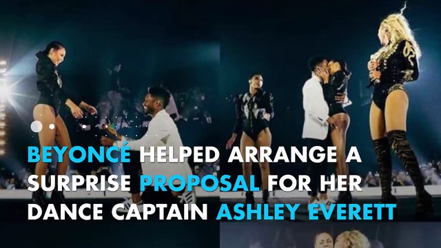Beyoncé helps surprise dancer with epic on-stage proposal