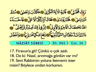 87. Naziat - Arapça Okunuşlu - Mealli Kur'an-ı Kerim Hatim Seti