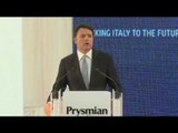 Battipaglia (SA) - Renzi interviene allo stabilimento Fibre Ottiche Sud (12.09.16)