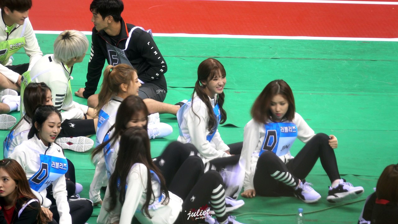 160829 러블리즈(Lovelyz) 이미주 류수정 아육대 내가 더 길거든? ㅋㅋ 직캠 by Juliet