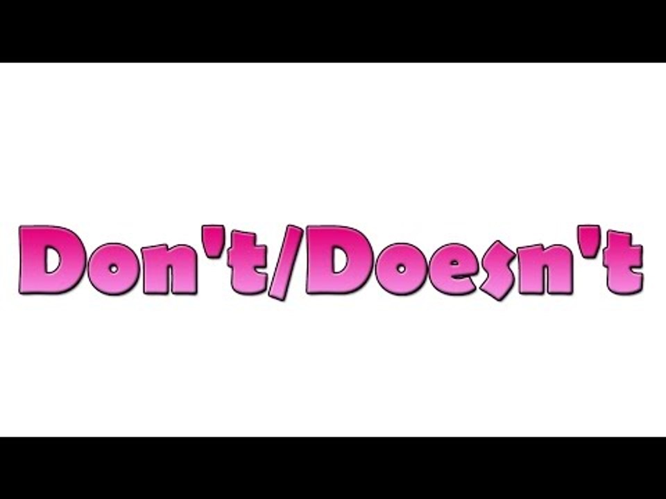 9 Dakikada Sipmle Present Tense Don't/Doesn't