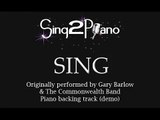 SING Gary Barlow & The Commonwealth Band Piano backing track karaoke cover