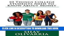 [New] 10 Things College Students Need to Know About Money Exclusive Full Ebook
