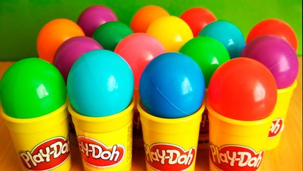 Play and Learn Colors with Play Doh Surprise Eggs Inside Out Minions Frozen My Little Pony Mermaid, Spiderman