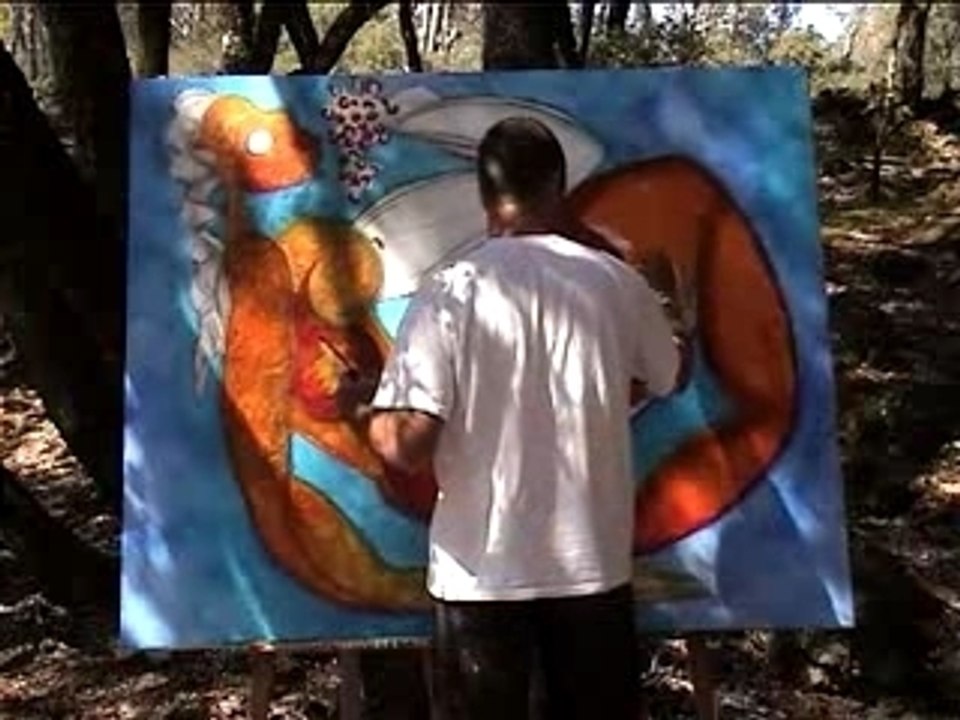 Live Painting Dani - "Bleu Mentone"