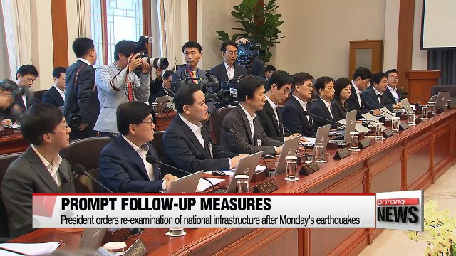 President Park orders earthquake follow-up measures, Seoul's own missile defense against N. Korean threats