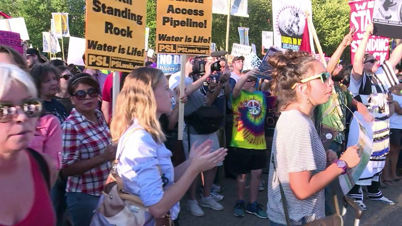 Protesto contra oleoduto em Washington
