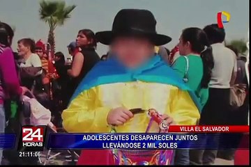 VES: adolescentes fugaron juntos llevándose  2 mil soles