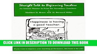 [New] Straight Talk to Beginning Teachers Exclusive Full Ebook