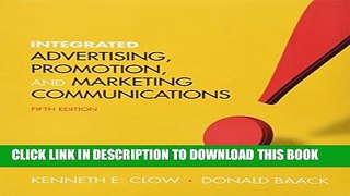 [PDF] Integrated Advertising, Promotion and Marketing Communications (5th Edition) Full Online