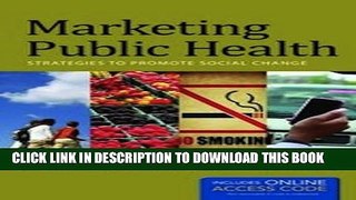 New Book Marketing Public Health: Strategies to Promote Social Change