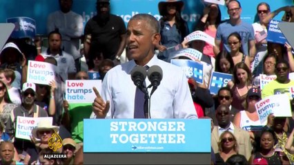 Obama on election campaign as Clinton recovers from illness