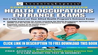 New Book Health Occupations Entrance Exams