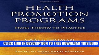New Book Health Promotion Programs: From Theory to Practice