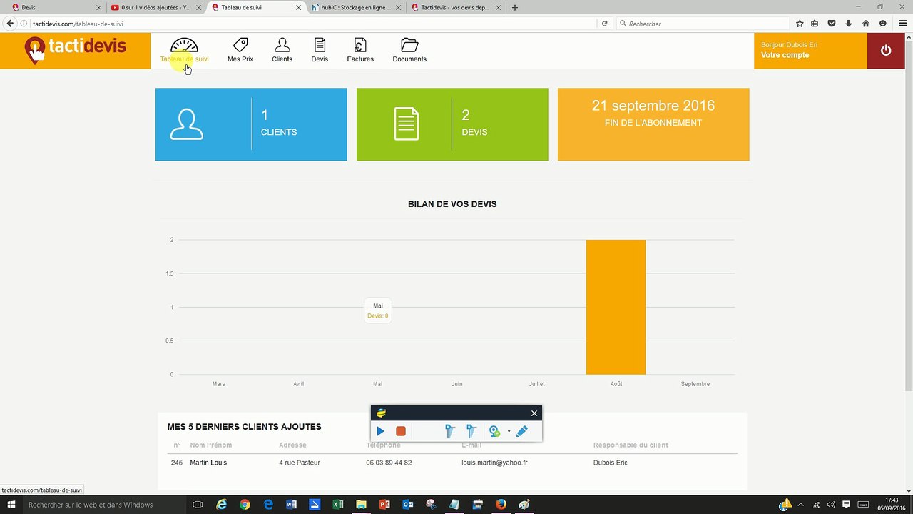 Comment enregistrer les informations de votre société