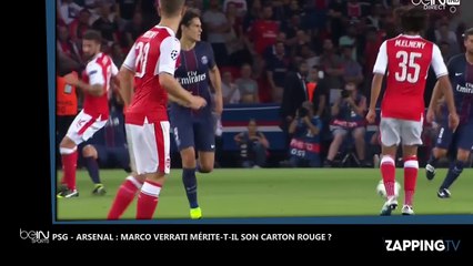 PSG - Arsenal : Marco Verrati VS Olivier Giroud, le carton rouge qui fait polémique (Vidéo)