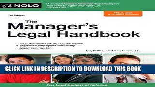 New Book The Manager s Legal Handbook